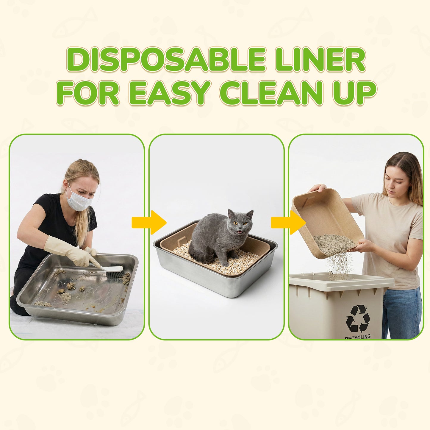 LAKWAR Disposable Litter Boxes-6 Pack Large