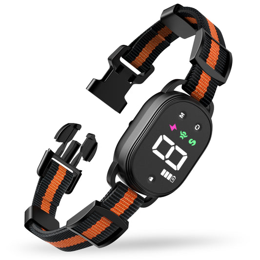 Bark Collar,Anti- Bark Collar for Large Medium Small Dogs, Rechargeable Waterproof Dog Barking Training Collar with 8 Adjustable Sensitivity,Bark Shock Collar with Beep,Orange