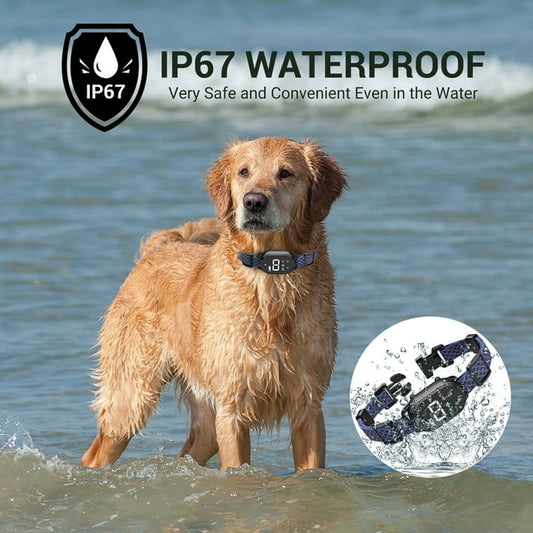 Dog Bark Collar,Bark Collar for Large Medium Small Dogs,Smart Bark Collar,Rechargeable Anti Barking Training Collar with 8 Adjustable Sensitivity,Bark Shock Collar with Beep,Blue