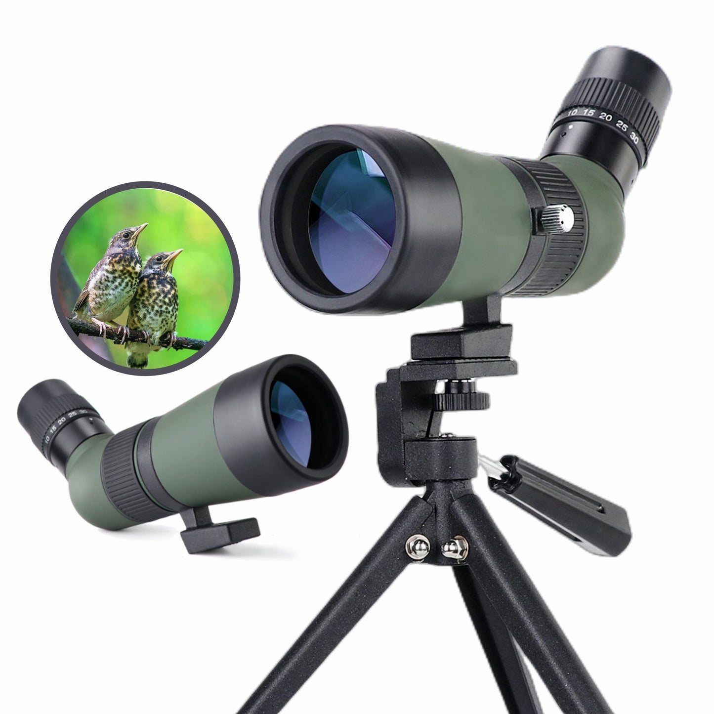 LAKWAR 10-30x50 Spotting Scope with Tripod,High Power Monocular for Bird Watching,Wildlife,Scenery,Target Shooting,Hunting