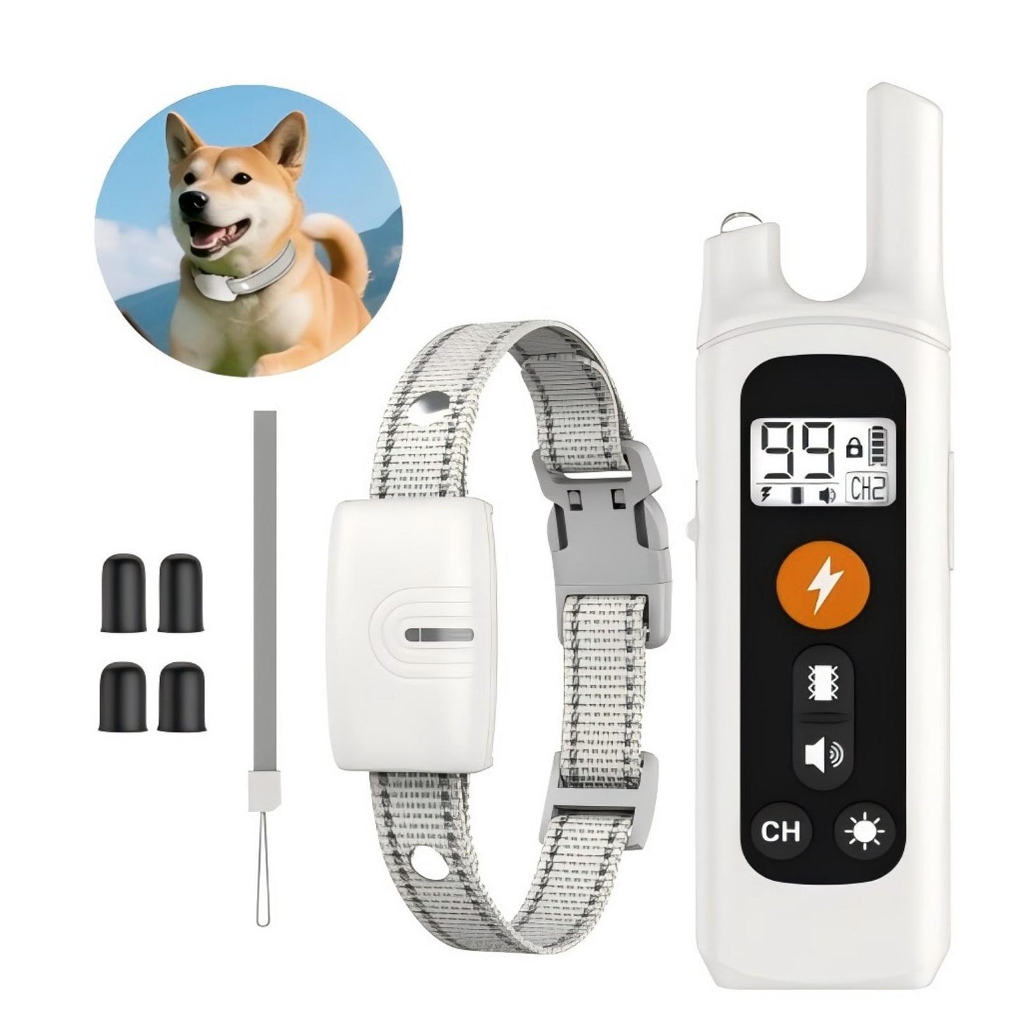 LAKWAR Dog Training Collar- IP67 Waterproof Rechargeable Shock Collars for Small Medium Large Dogs with 2624 ft Remote Range, Beep, Vibration, Shock Modes & Safe Lock