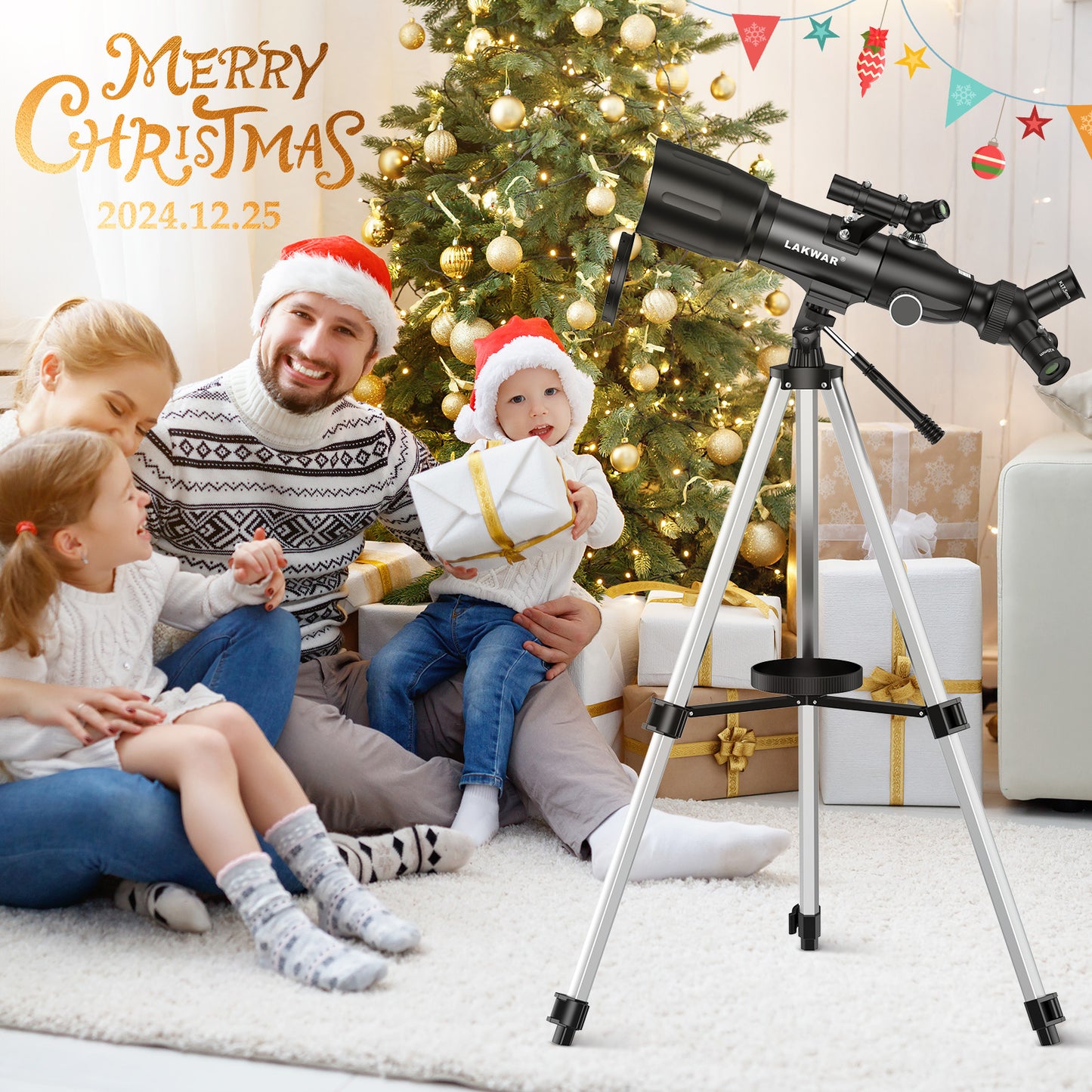 Telescope for Adults & Kid,400mm Refractor Telescope for Astronomy Beginners(16X-132X),Upgraded Telescope with Phone Adapter and Tripod