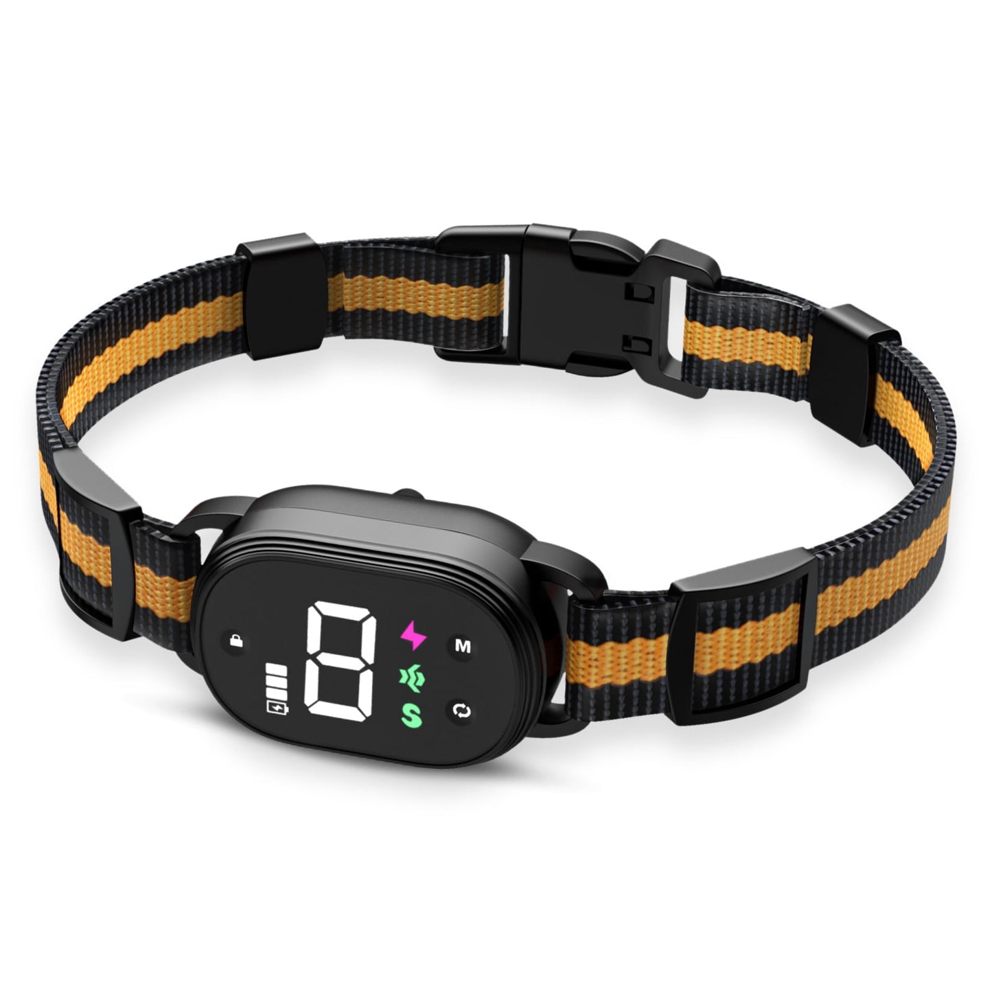 Dog Bark Collar,Bark Collar for Large Medium Small Dogs,Smart Bark Collar,Rechargeable Anti Barking Training Collar with 8 Adjustable Sensitivity,Bark Shock Collar with Beep,Yellow