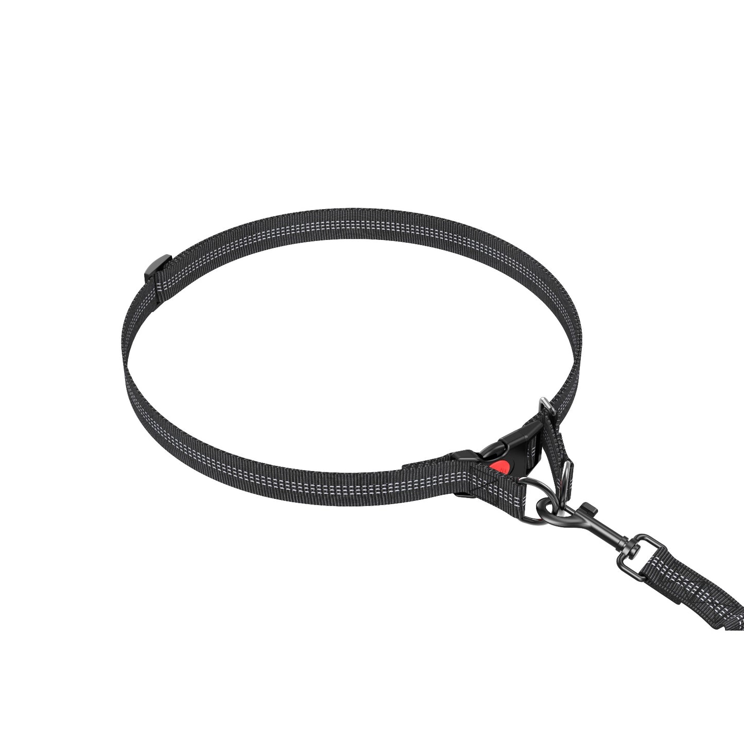 Hands Free Dog Leash for Running Jogging Walking with Zipper Pouch, Retractable Bungee Dog Leash Belt with Dual Padded Handles for Large/Medium Dogs, Adjustable Reflective Waist Belt