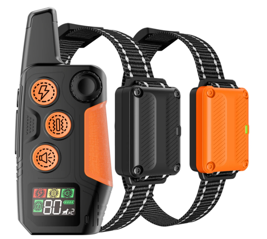 Dog Training Collar with Remote 2 Collars-Dog Shock Collar for All Dogs, Rechargeable Dog Bark Collar with Beep/Vibration/Shock Modes, Security Lock, Rainproof