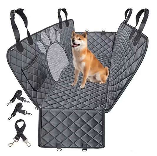 Dog Seat Cover-LAKWAR Non-slip Dog Car Hammocks with Seatbelt Dog Car Seat Cover Waterproof and Scratch-Resistant Dog Car Back Seat Protection