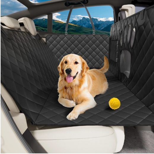 Dog Seat Cover-Dog Car Hammocks with Seatbelt Non-slip Dog Car Seat Cover Waterproof and Scratch-Resistant Dog Car Back Seat Protection