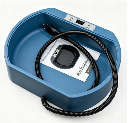 Heated Water Bowl for Outdoor Dogs Cats, 3.2L / 112 oz Large Heated Pet Water Bowl with Chew Resistant Power Cord