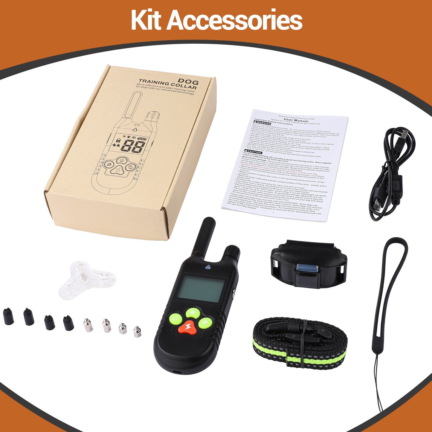 Dog Training Collar, Shock Collars for Dogs with Remote Rechargeable Waterproof Collar, 3 Training Modes, Beep Vibration and Shock,2600Ft Remote Range, Dog Bark Collar for Small Medium Large Dogs