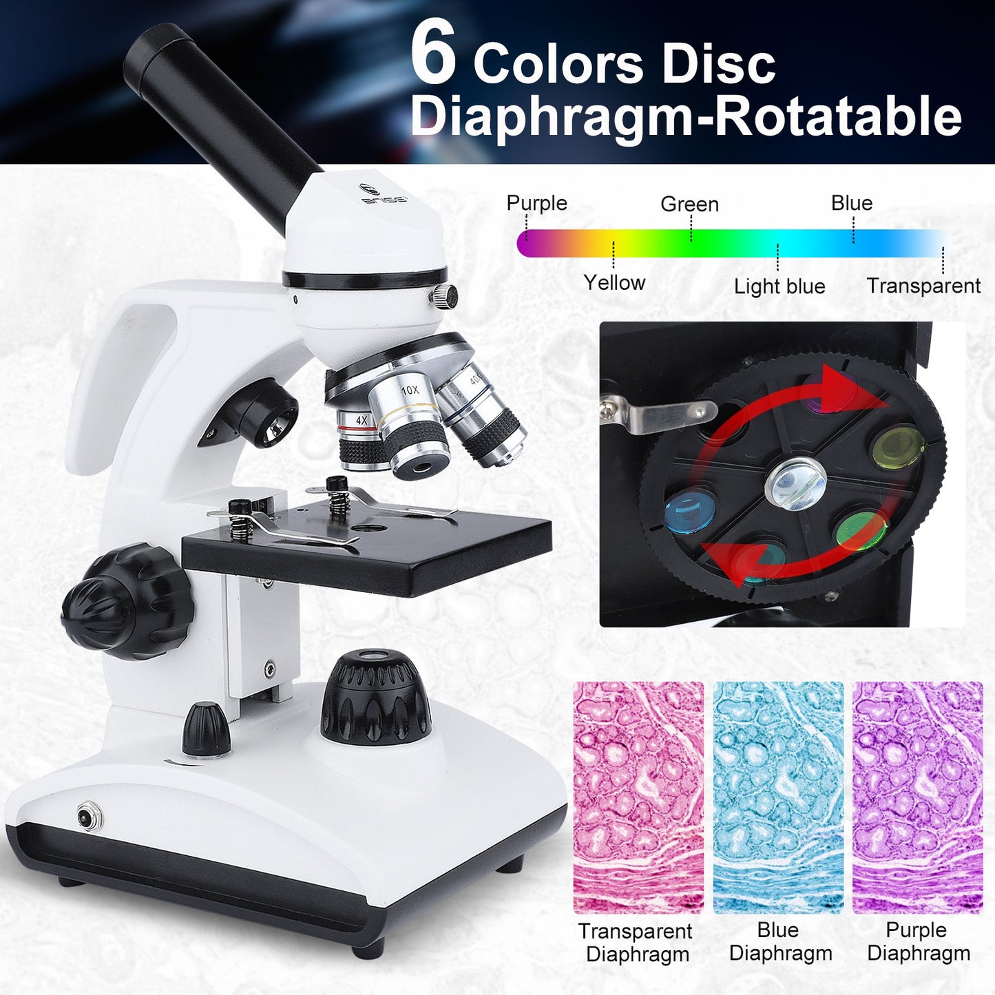 LAKWAR 100X-2000X Microscopes for Kids Students Adult,with Microscope Slides Set, Phone Adapter, Powerful Biological Microscopes for School Laboratory Home Education