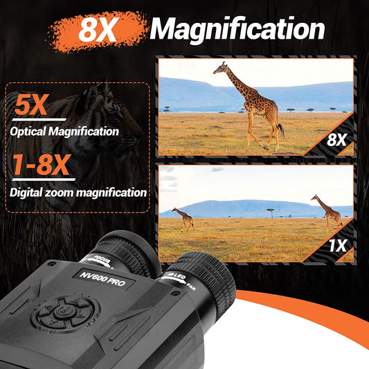 Night Vision Goggles -5X Night Vision Binoculars for Adults,3,5'' Large Screen Infrared Binocular Can Save Photo and Video with 32GB Memory Card