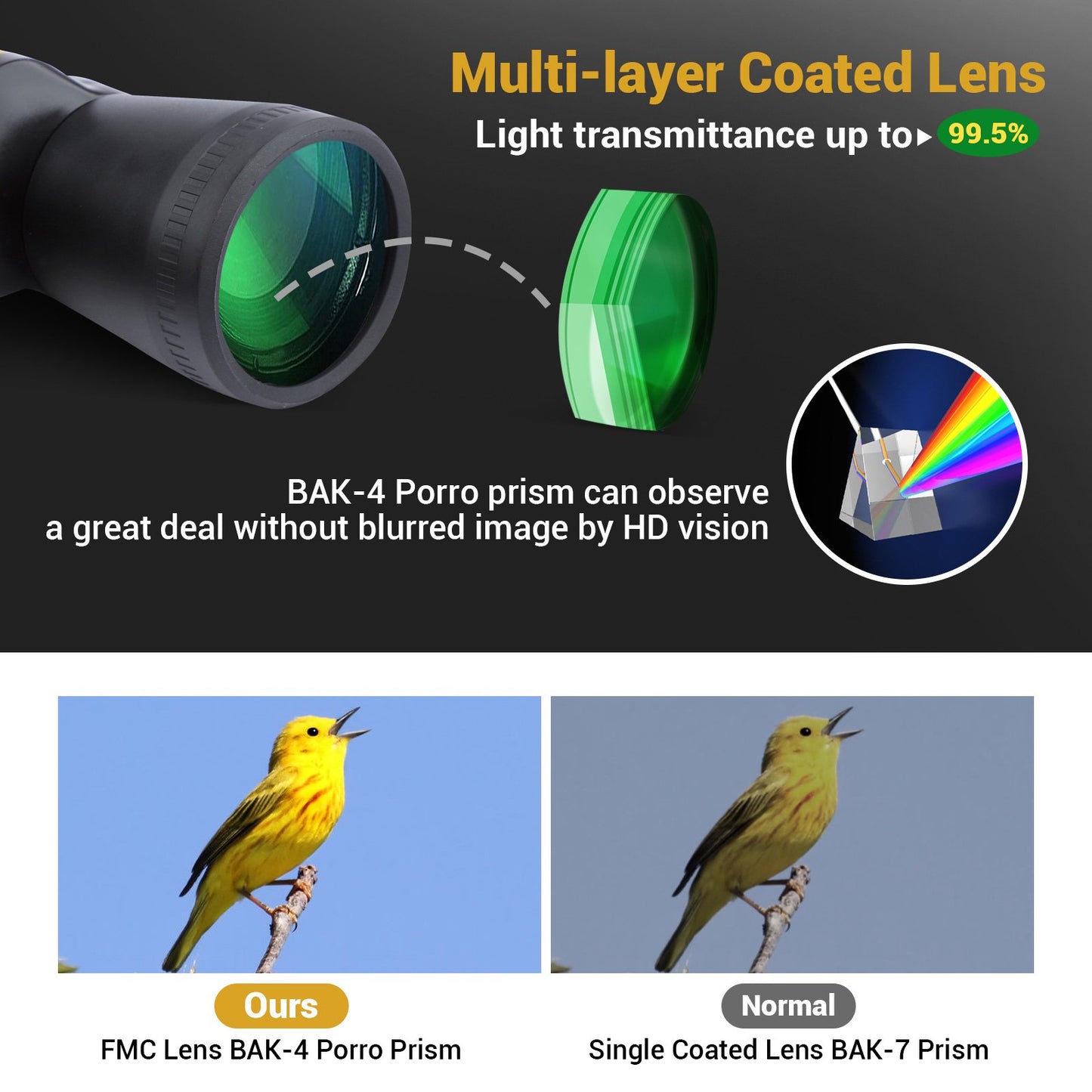 LAKWAR Binoculars for Adults,20x50 HD High Power Binoculars with Phone Adapter for Bird Watching Hunting Hiking Travel Stargazing Concerts Sports, BAK4 Prism FMC Lens