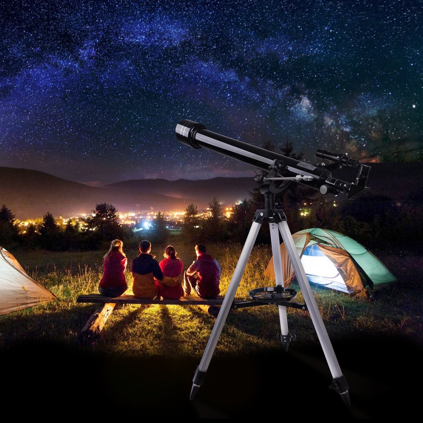 LAKWAR Telescope 60mm Aperture 800mm-Refractor Telescope with Phone Adapter, Beginner Telescope for Kids, Adults Astronomy