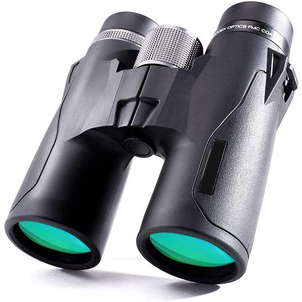Binoculars for Adults,10x42 Compact HD Binoculars with Low Light Night Vision for Bird Watching Hunting Hiking Travel Stargazing Concerts Sports, BAK4 Prism FMC Lens,Black