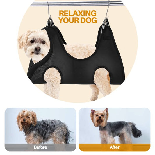 LAKWAR Pet Professional Grooming Hammock Harness for Bathing - Dog Holder for Ear/Eye/Hair/Nail Care, Grooming - Dogs Cats Hammock Helper
