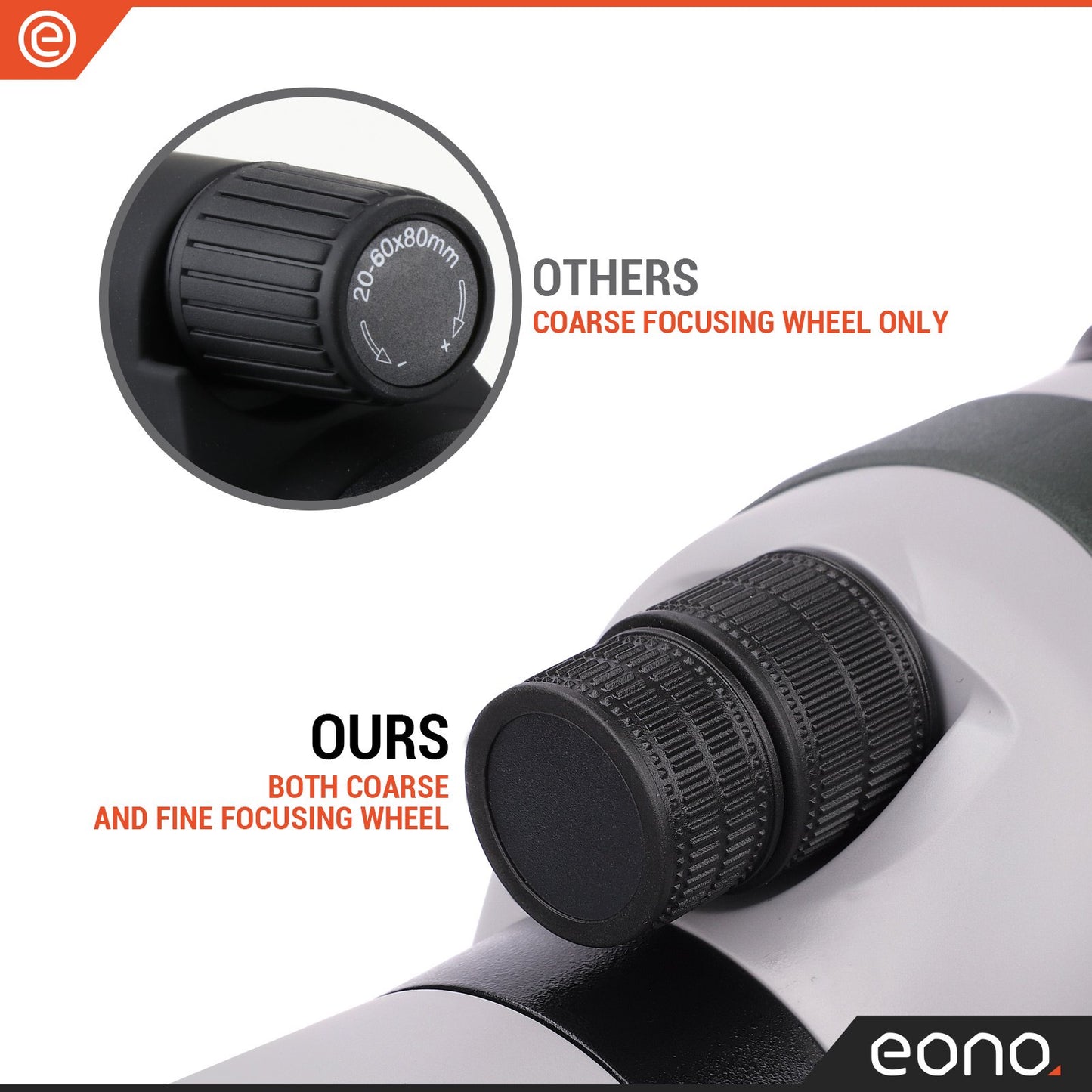 LAKWAR 20-60x80AE Spotting Scope with Tripod, Carry Bag, Scope for Target Shooting Bird Watching Hunting Wildlife,Gray