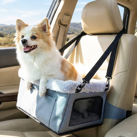 Dog Car Seat for Small Dogs-Booster Car Seat Sturdy with Metal Frame Safety Leash Comfort Cushion for Pets up to 20 lbs