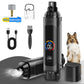 Gray Dog Nail Grinder Upgraded,Professional 6-Speed Rechargeable Electric Dog Nail Clippers Pet Nail Trimmer Painless Paws Grooming & Smoothing for Small Medium Large Dogs & Cats (Gray)