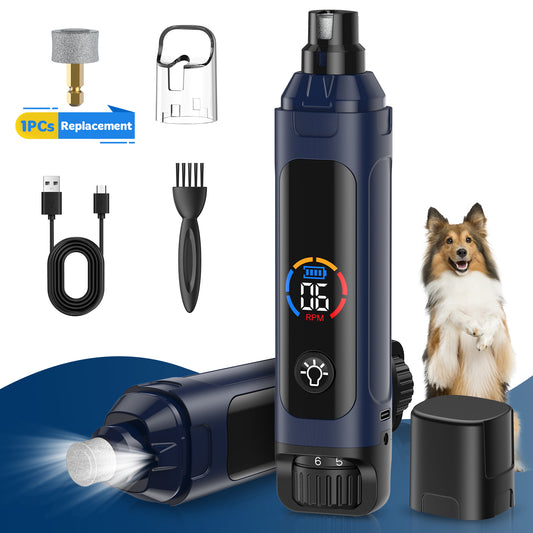 Dog Nail Grinder Upgraded,Professional 6-Speed Rechargeable Electric Dog Nail Clippers Pet Nail Trimmer Painless Paws Grooming & Smoothing for Small Medium Large Dogs & Cats