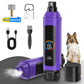 Dog Nail Trimmer Upgraded, Lighted 6-Speed Rechargeable Electric Dog Nail Clippers Pet Nail Trimmer Painless Paws Grooming & Smoothing for Small Medium Large Dogs & Cats (Purple)
