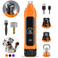 LAKWAR Dog Nail Grinder,6-Speed Pet Nail Grinder W/Light Quiet Rechargeable Electric Dog Nail Trimmer Painless Paws Grooming & Smoothing Tool for Large Medium Small Dogs(Orange)