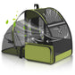 Cat Carrier Backpack Expandable Ventilated Pet Carrier for Large Cat Puppy Outdoor Travel Backpack with Breathable Mesh, Green