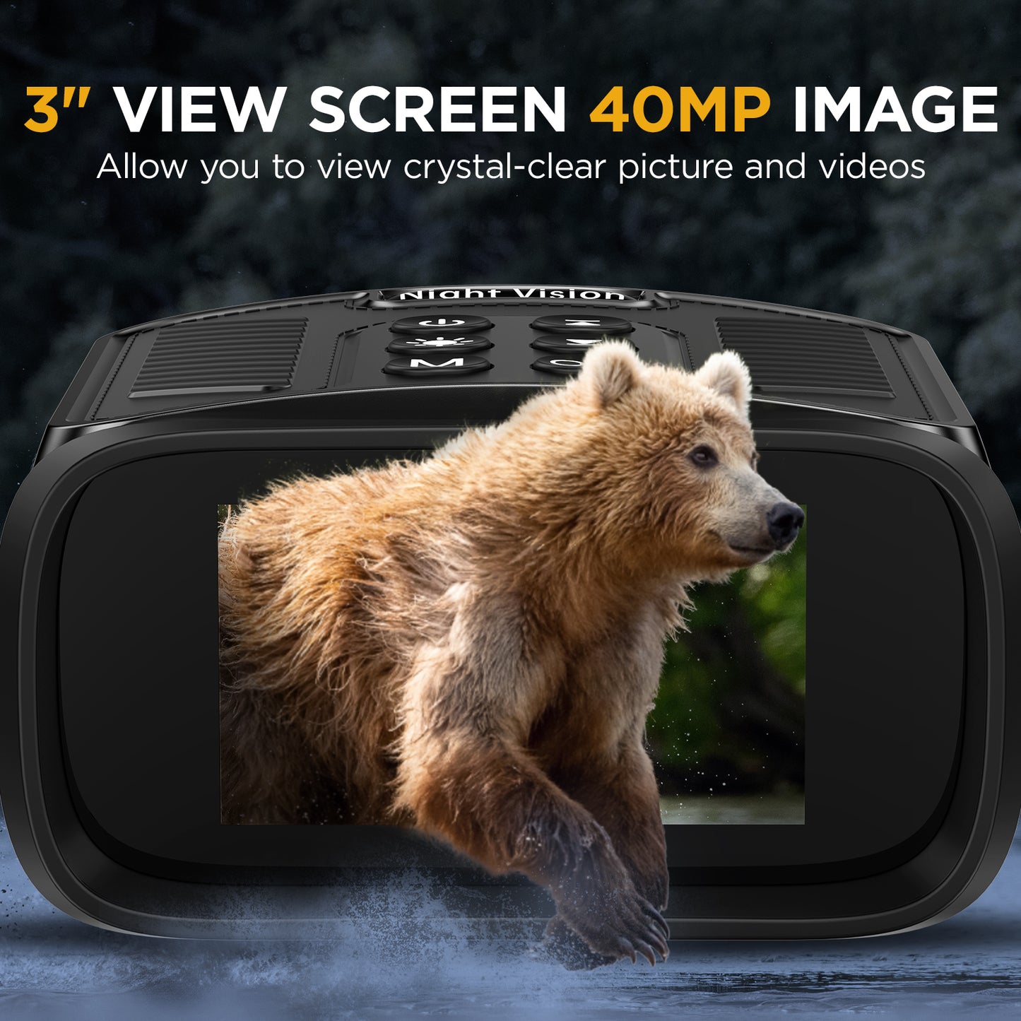 LAKWAR 8X Night Vision Binoculars for Total Darkness with 32G TF Card Infrared Digital Night Vision Binocular with Large Viewing Screen Hunting Binoculars for Day and Night