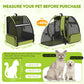 Cat Carrier Backpack Expandable Ventilated Pet Carrier for Large Cat Puppy Outdoor Travel Backpack with Breathable Mesh, Green