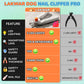 LAKWAR Professional Dog Nail Clipper - Lighted Dog Nail Trimmer for Large Dogs - Easy and Safe Pets Grooming Clippers - Cat Claw Trimmer with Nail File & Safety Guard