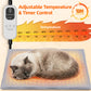 Pet Heating Pad for Dogs and Cats, Heated Cat Bed with Steel-Wrapped Cord and Soft Fleece Cover, 19.5 x 15.6 Inches Gifts for Cats Puppy in Winter