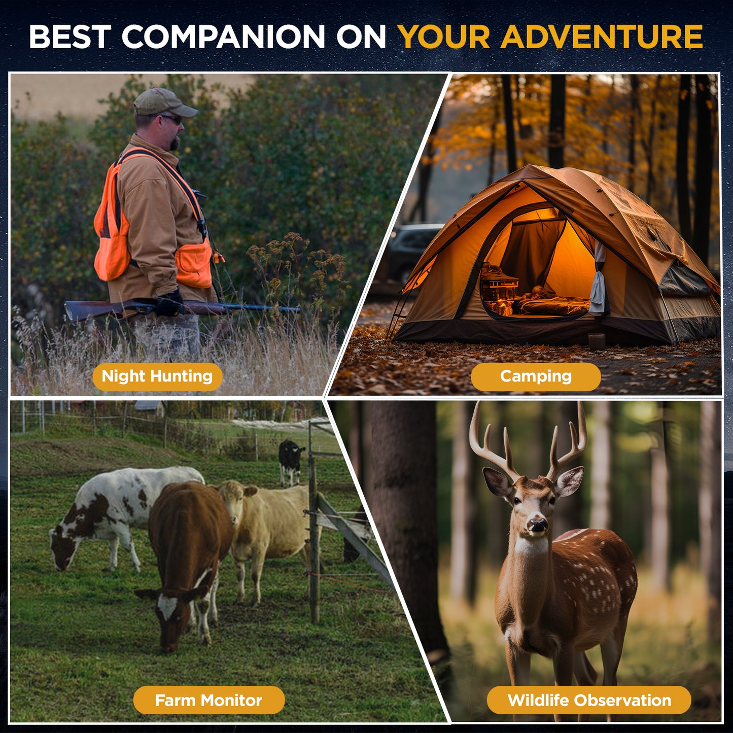 LAKWAR 8X Night Vision Binoculars for Total Darkness with 32G TF Card Infrared Digital Night Vision Binocular with Large Viewing Screen Hunting Binoculars for Day and Night