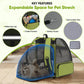 Cat Carrier Backpack Expandable Ventilated Pet Carrier for Large Cat Puppy Outdoor Travel Backpack with Breathable Mesh, Green