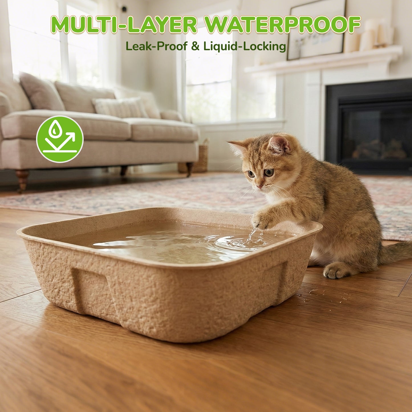 LAKWAR Disposable Litter Boxes-6 Pack Large