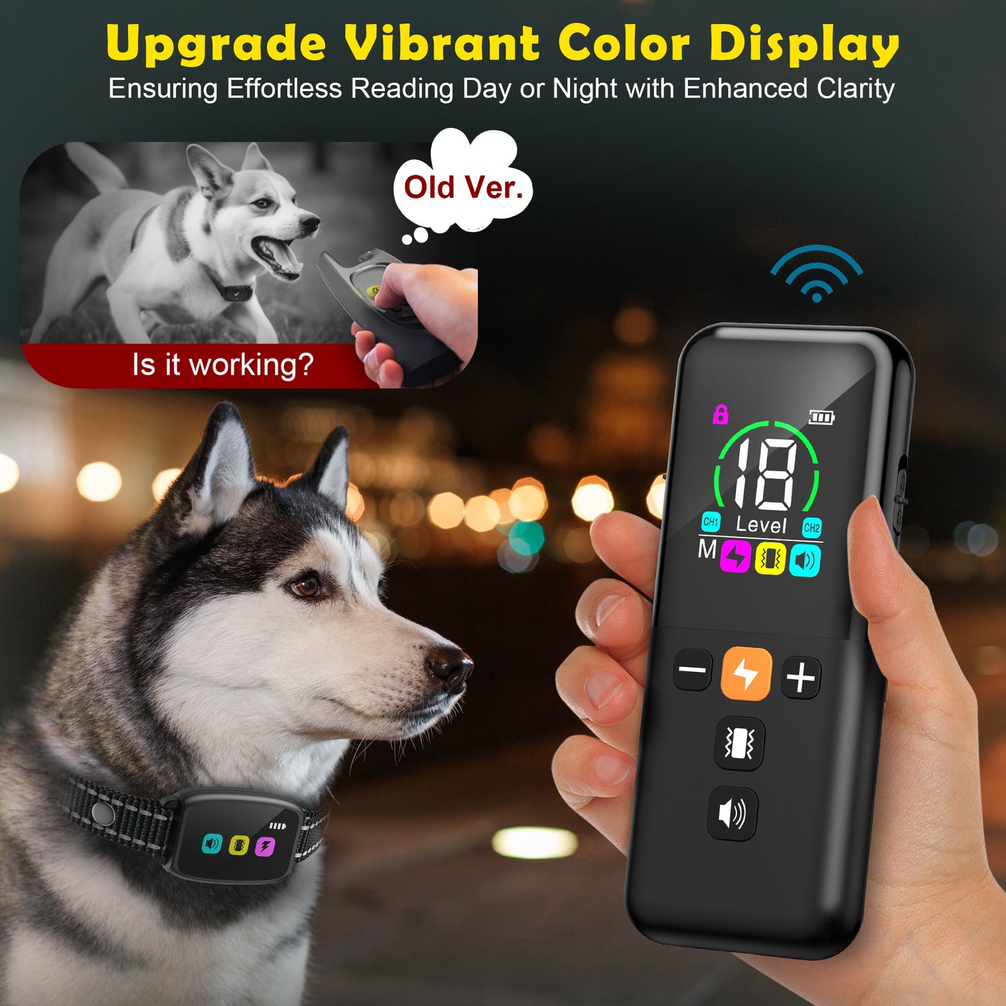 Dog Training Collar with Remote 2 Collars-Beep Collar for Dogs with 8 Sound Options Shock Vibration 2600ft Remote Control Safe Keyboad Lock