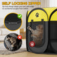 Pop Up Dog Playpen Large 44.5-Pet Playpen Indoor Dog Crate Tent Cage Outdoor-Portable Enclosure Kennel with Top & Locking Zipper for Dogs/Cats/Rabbits