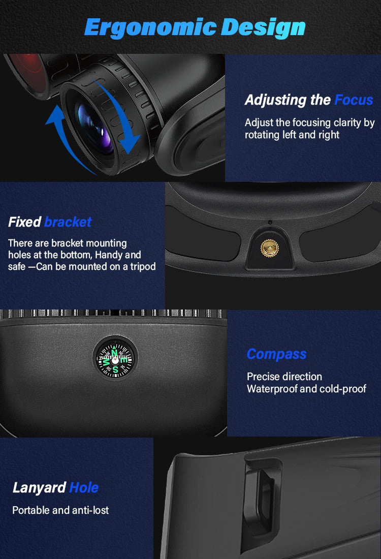 LAKWAR Night Vision Binoculars for Adults-15X Zoom, 4'' Screen & 10000mAh Rechargeable 4K Infrared Digital Binoculars Day & Night Vision for Hunting, Camping,Wildlife& Surveillance