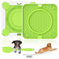 Licking Mat Silicone Dog Lick Mat Slow Food for Dogs - Anti-Biting/Tear-Resistant Lick Mat with Suction Cups, Interactive Dog Toys - Green