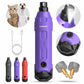 LAKWAR 6-Speed Dog Nail Grinder - Upgraded Pet Nail Grinder Super Quiet Rechargeable Electric Dog Nail Trimmer Painless Paws Grooming & Smoothing Tool for Large Medium Small Dogs(Purple)