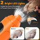 LAKWAR Dog Nail Grinder,6-Speed Pet Nail Grinder W/Light Quiet Rechargeable Electric Dog Nail Trimmer Painless Paws Grooming & Smoothing Tool for Large Medium Small Dogs(Orange)