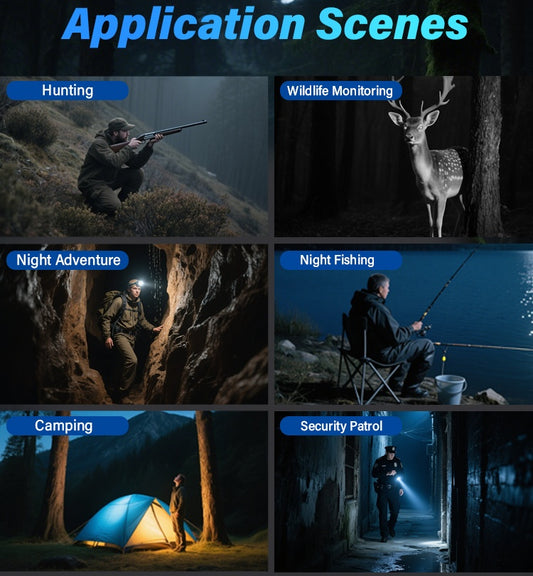 LAKWAR Night Vision Binoculars for Adults-15X Zoom, 4'' Screen & 10000mAh Rechargeable 4K Infrared Digital Binoculars Day & Night Vision for Hunting, Camping,Wildlife& Surveillance