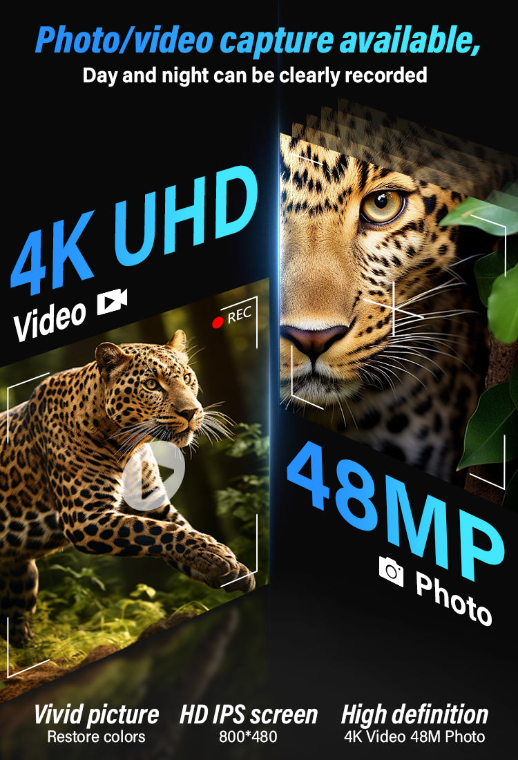 LAKWAR Night Vision Binoculars for Adults-15X Zoom, 4'' Screen & 10000mAh Rechargeable 4K Infrared Digital Binoculars Day & Night Vision for Hunting, Camping,Wildlife& Surveillance