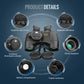 LAKWAR 10x50 Binoculars for Adults with Rangefinder and Compass, Compact Binoculars for Birdwatching, Marine, Hunting