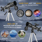 Telescope for Adults & Kid,400mm Refractor Telescope for Astronomy Beginners（16X-132X),Upgraded Telescope with Phone Adapter and Tripod