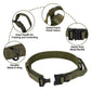 LAKWAR Tactical Dog Collar, Adjustable Military Training Nylon Dog Collar with Handle and Heavy Metal Buckle for Medium and Large Dogs (L, Green)