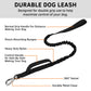 LAKWAR Tactical Dog Collar and Leash Set, Adjustable Military Training Nylon Dog Collar with Handle and Heavy Metal Buckle for Medium and Large Dogs (M, Black-Set)