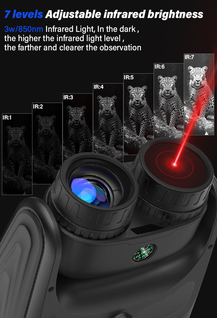 LAKWAR Night Vision Binoculars for Adults-15X Zoom, 4'' Screen & 10000mAh Rechargeable 4K Infrared Digital Binoculars Day & Night Vision for Hunting, Camping,Wildlife& Surveillance