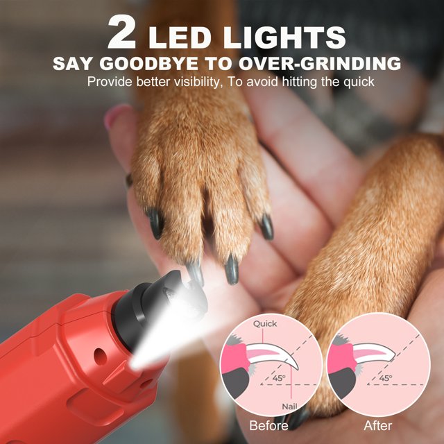 Professional Dog Nail Grinder Pet Grooming Usb Rechargeable - Temu