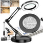 Magnifying Glass for Close Work 10X-LAKWAR Magnifying Glass with Light and Stand Hands Free Magnifier Desk Lamp with Clamp for Repair Craft Close Work