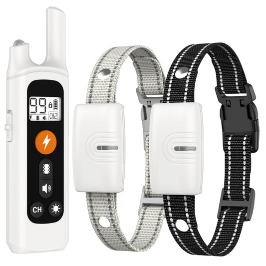 LAKWAR Dog Training Collar 2 Pack- IP67 Waterproof Rechargeable Shock Collars for Small Medium Large Dogs with 2624 ft Remote Range, Beep, Vibration, ShocK Modes & Safe Lock