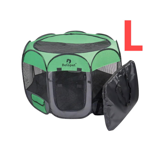 Dog Playpen with Sunproof Cover  Dog Playpen Pet Playground/Kennel Outdoor/Indoor Portable Foldable Waterproof Tent Crate Cage